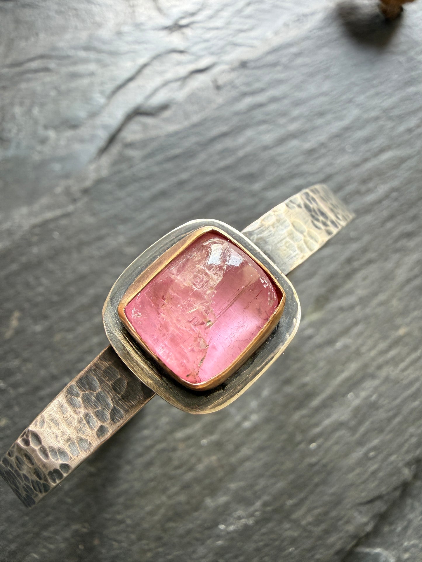 Pink Tourmaline Bangle