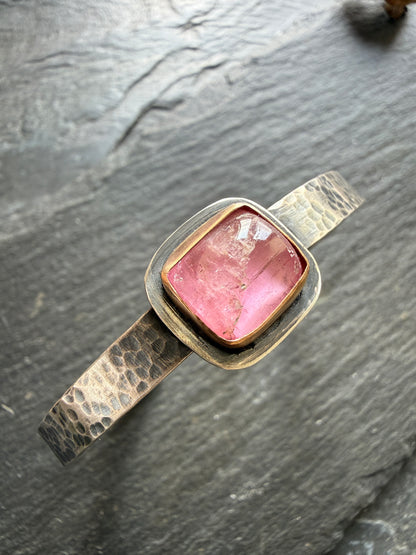 Pink Tourmaline Bangle