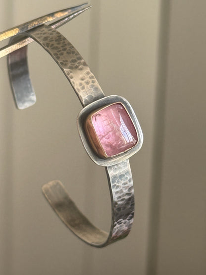 Pink Tourmaline Bangle