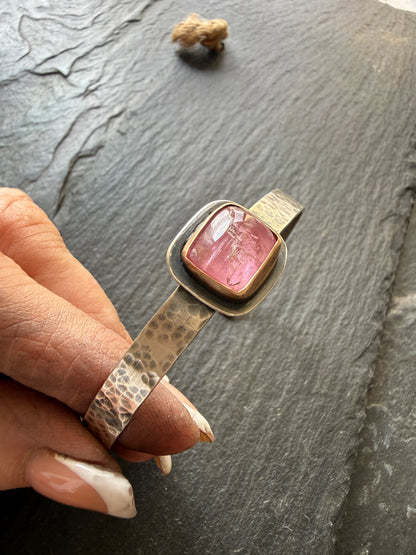 Pink Tourmaline Bangle