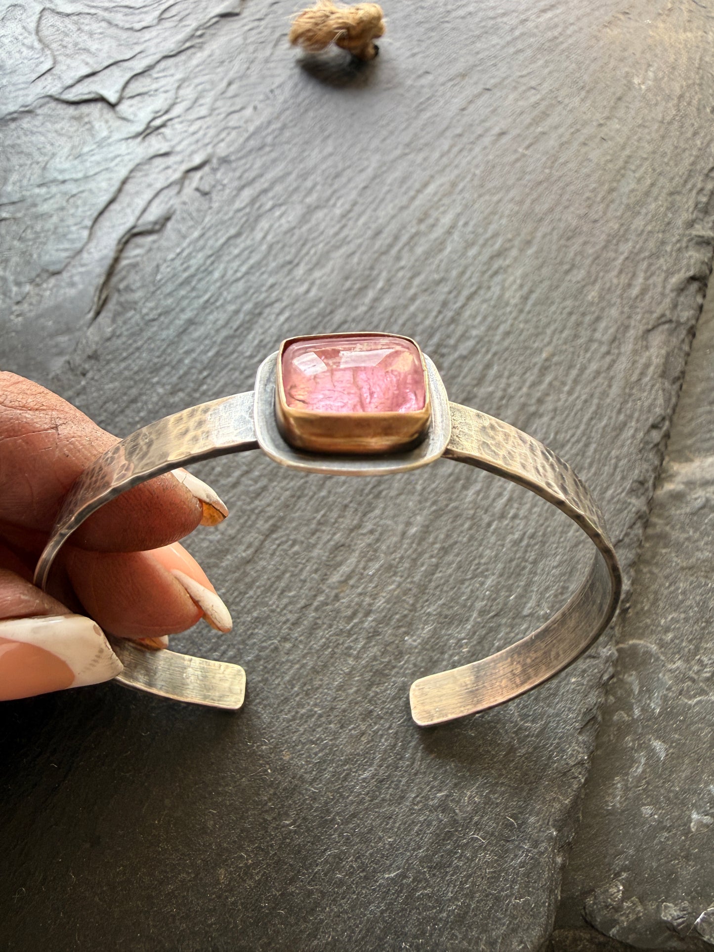 Pink Tourmaline Bangle