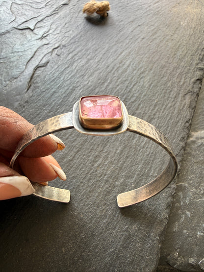 Pink Tourmaline Bangle