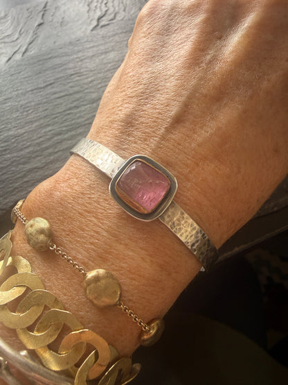 Pink Tourmaline Bangle