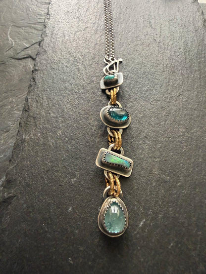 Multi Gemstone Long Necklace