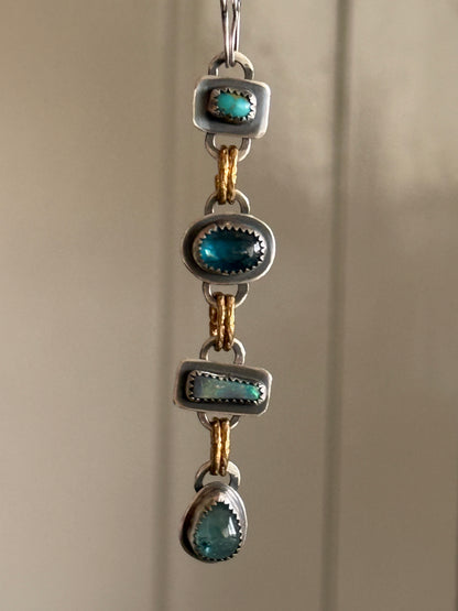 Multi Gemstone Long Necklace