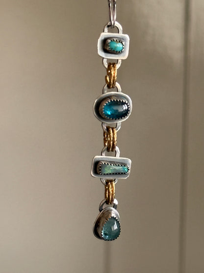 Multi Gemstone Long Necklace