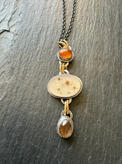 Triple Charm Pendant Necklace