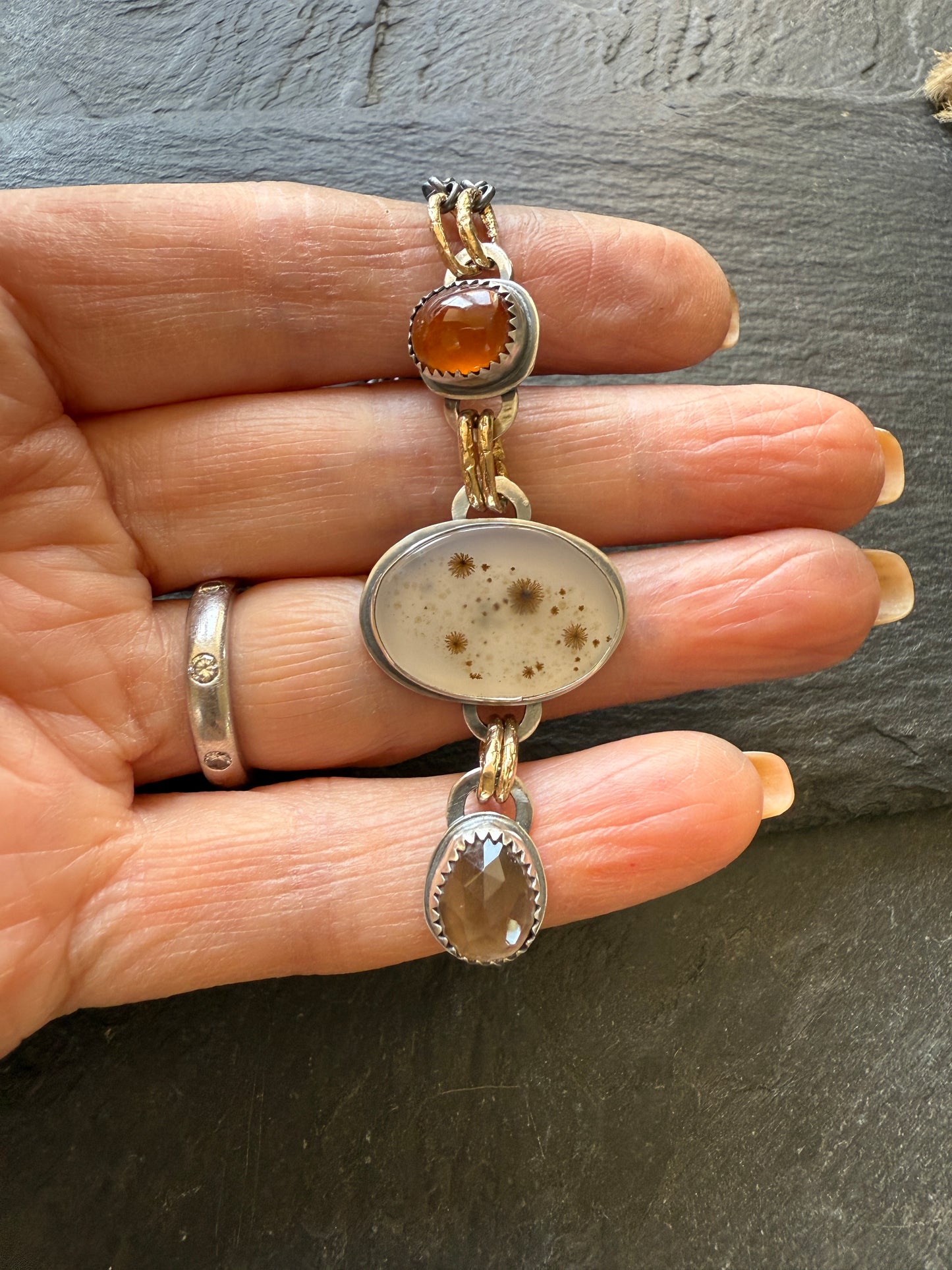 Triple Charm Pendant Necklace