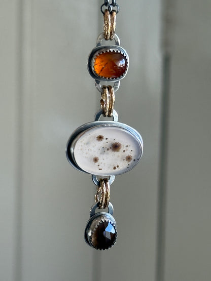 Triple Charm Pendant Necklace