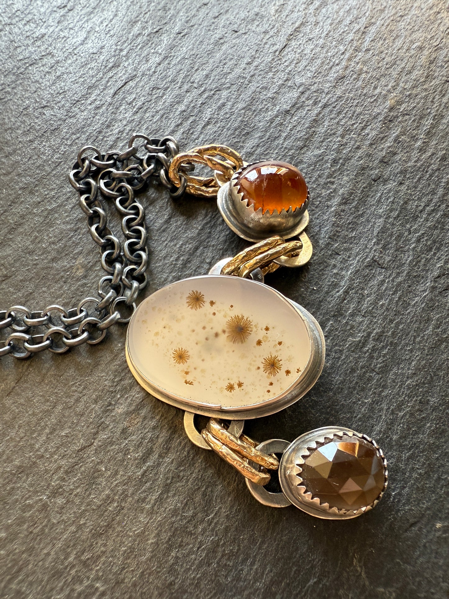 Triple Charm Pendant Necklace