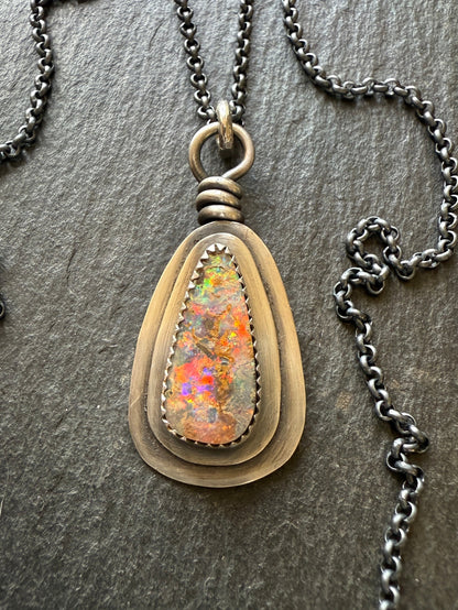 Boulder Opal Pendant Necklace