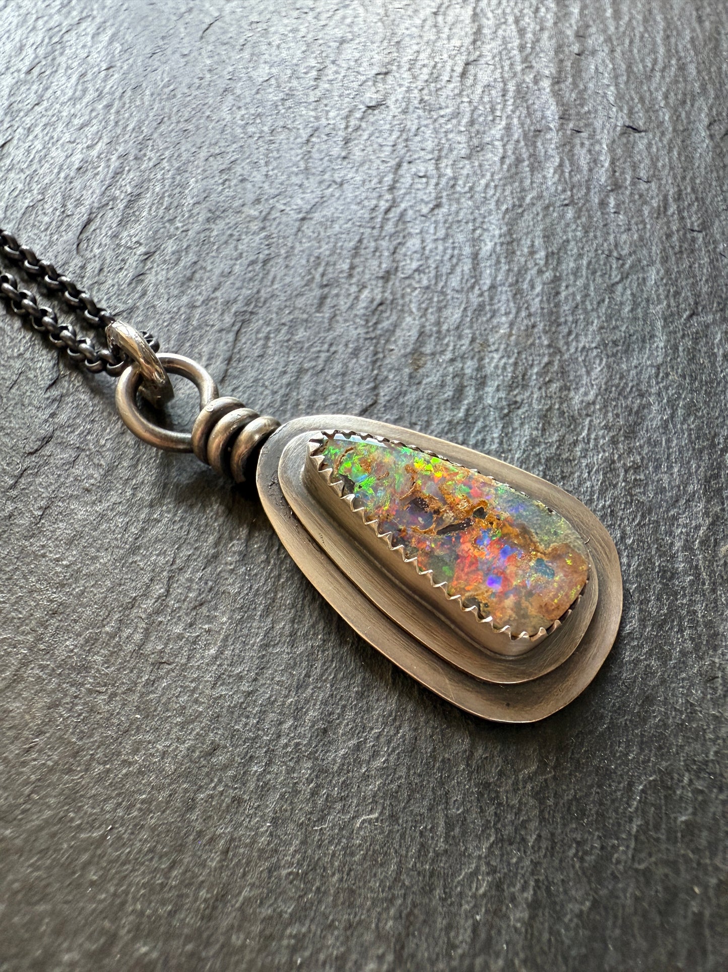 Boulder Opal Pendant Necklace
