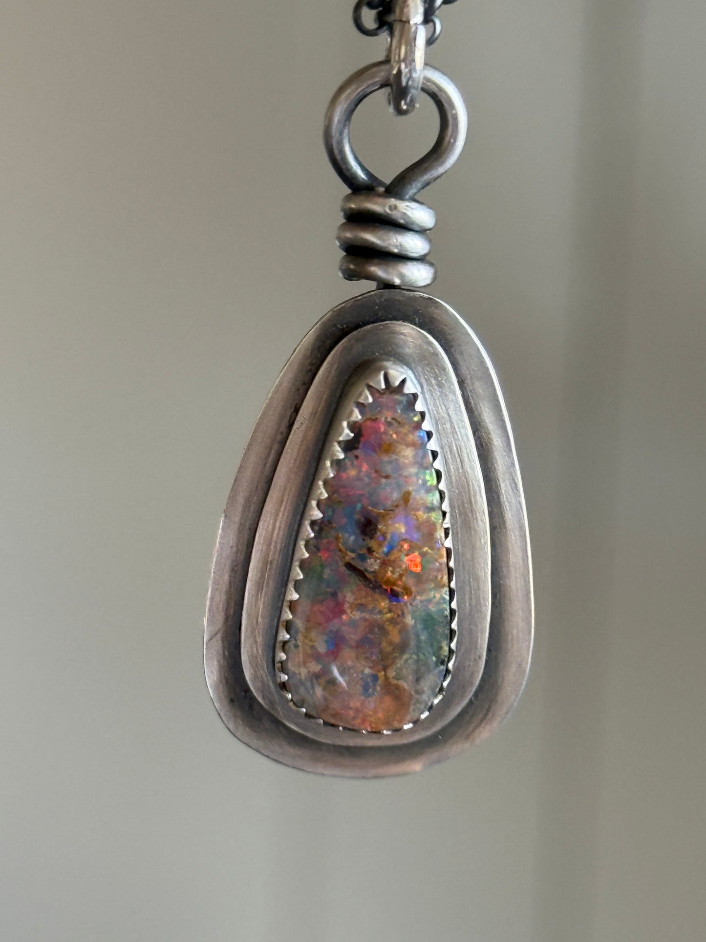 Boulder Opal Pendant Necklace