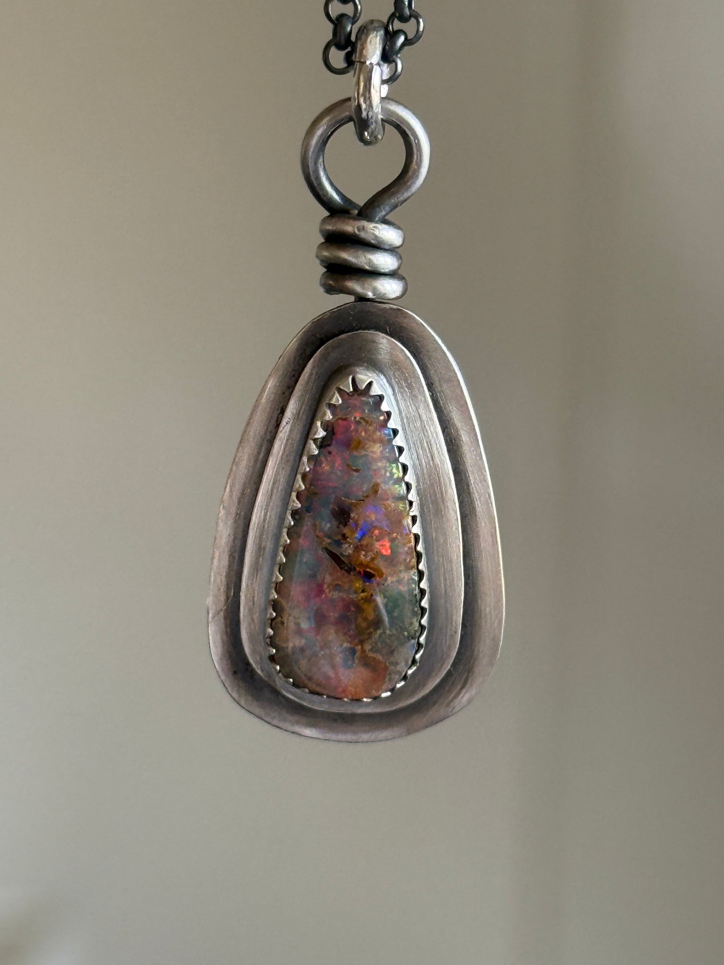 Boulder Opal Pendant Necklace