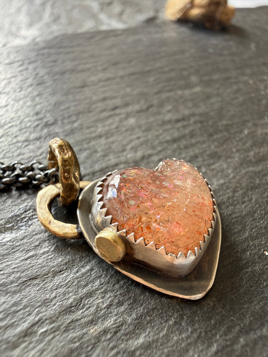 RESERVED - Dainty Sunstone Pendant - Payment 1 of 2