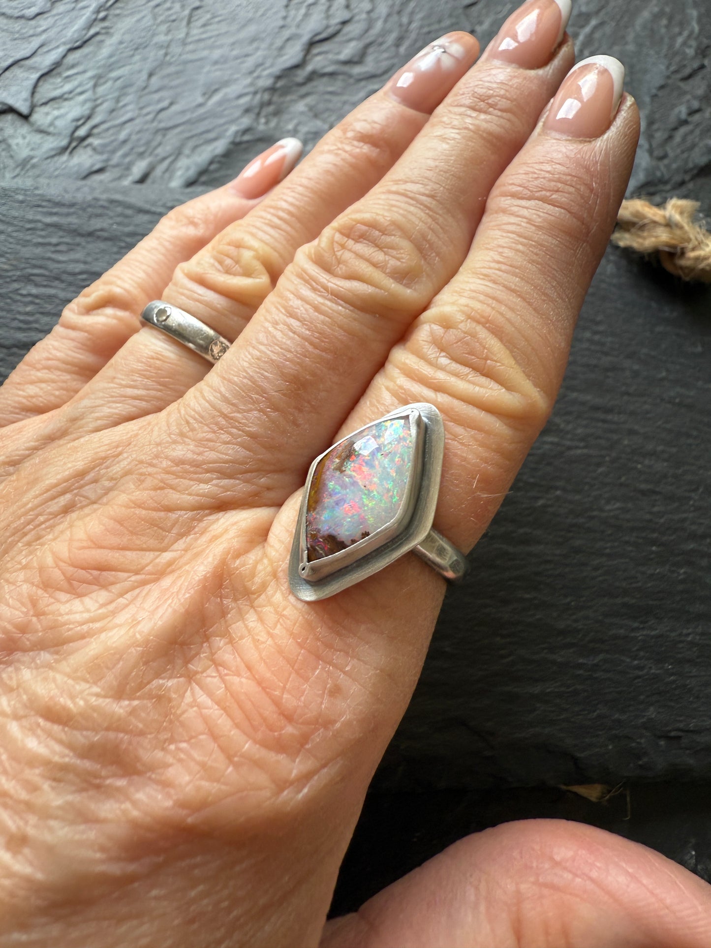 FOR HALEY - Boulder Opal Ring US 7