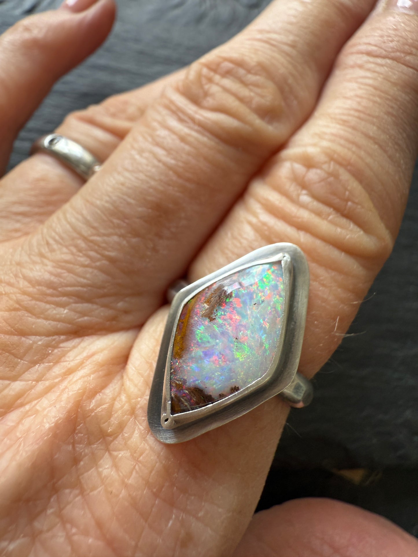 FOR HALEY - Boulder Opal Ring US 7