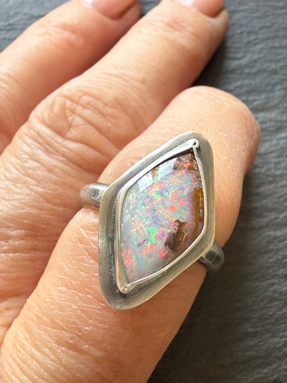 FOR HALEY - Boulder Opal Ring US 7