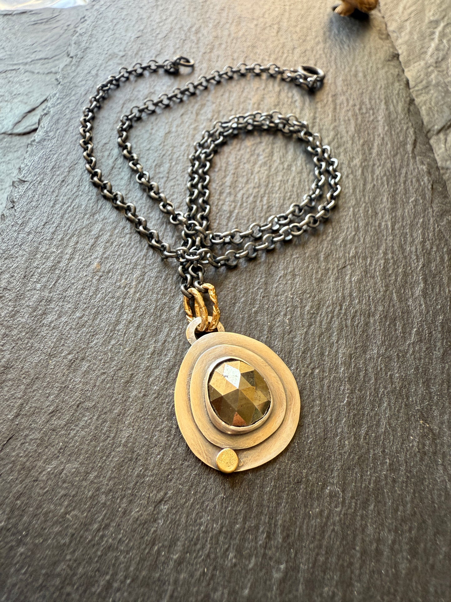 Pyrite Pendant Necklace