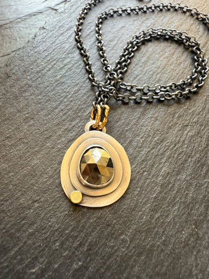 Pyrite Pendant Necklace