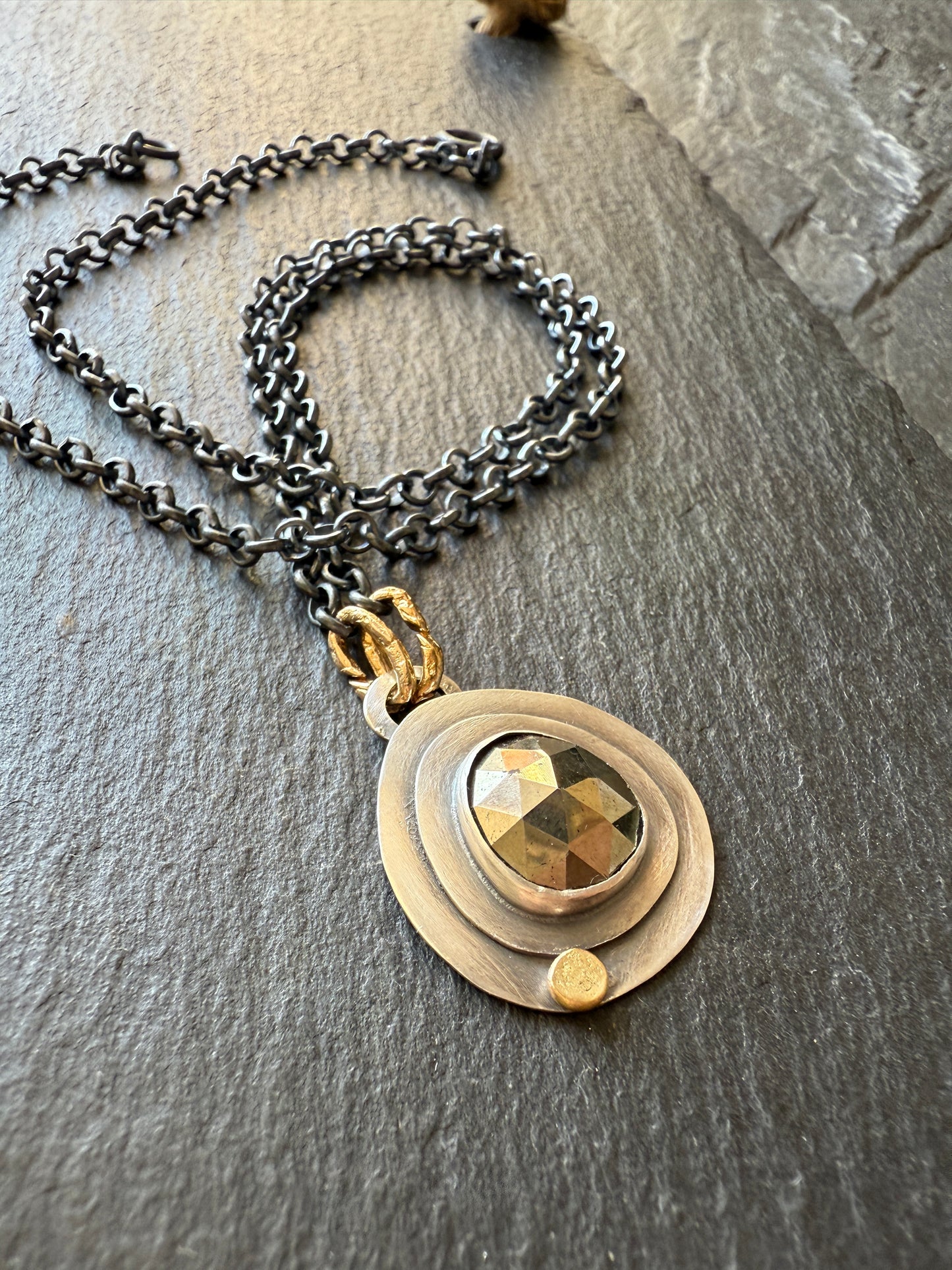 Pyrite Pendant Necklace