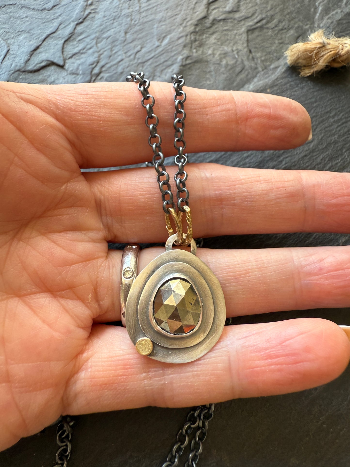 Pyrite Pendant Necklace