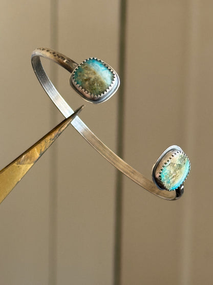 Opalised Petrified Wood Stone Open Bangle