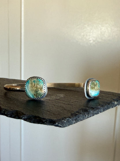 Opalised Petrified Wood Stone Open Bangle