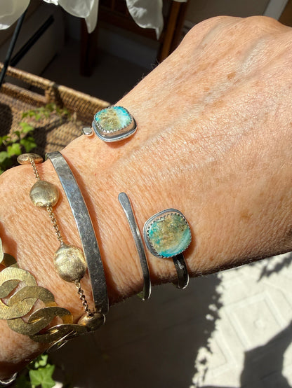 Opalised Petrified Wood Stone Open Bangle