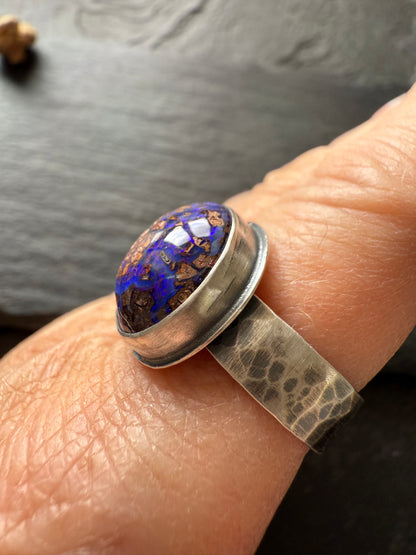 Purple Boulder Opal Ring 8