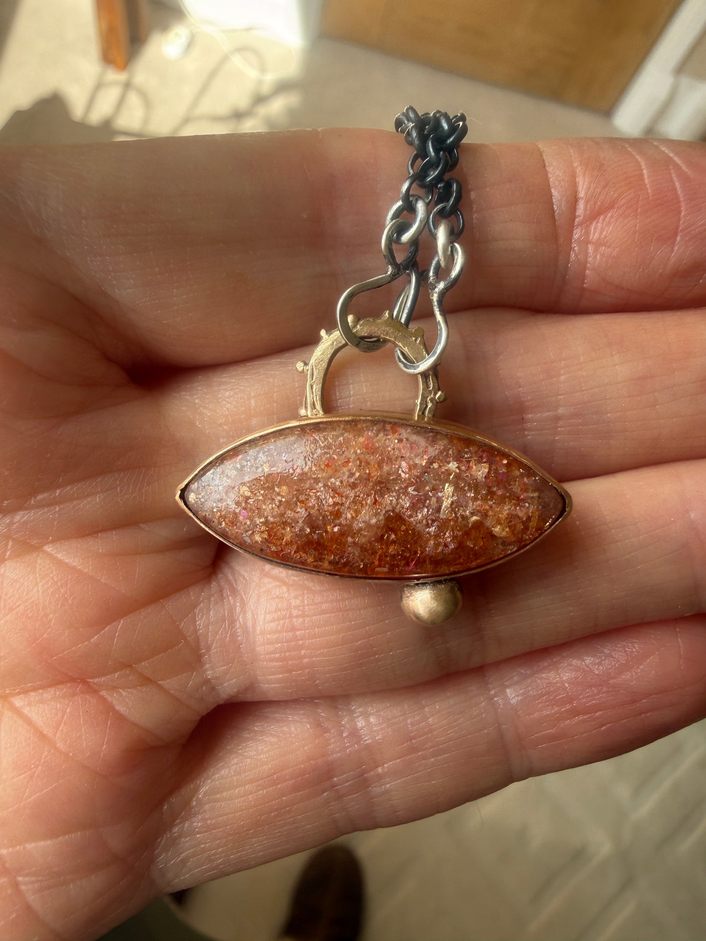Confetti Sunstone Pendant