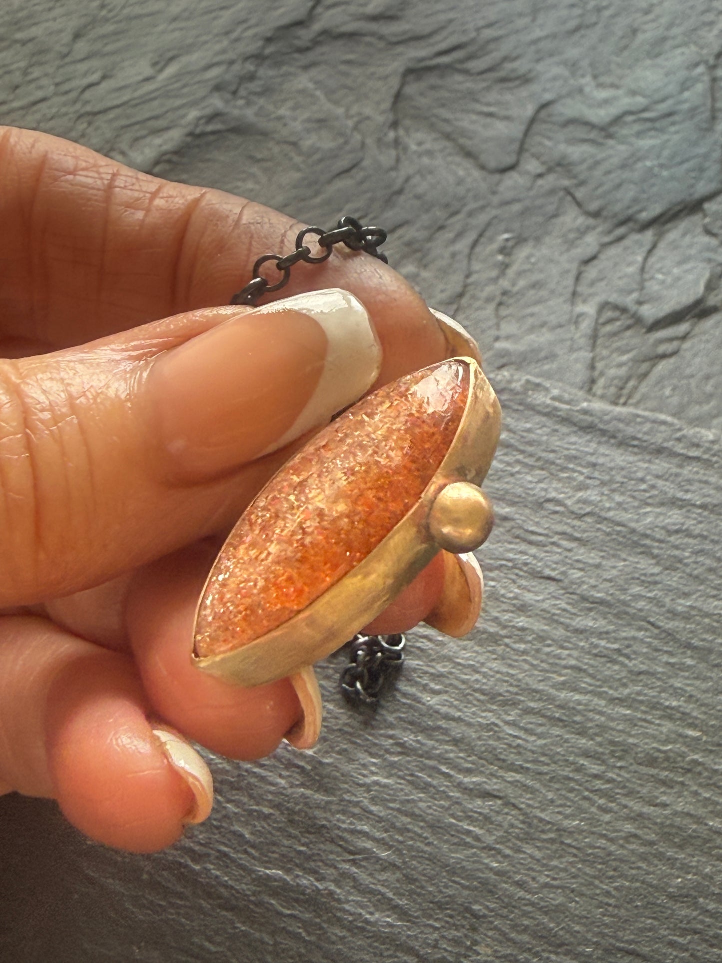 Confetti Sunstone Pendant