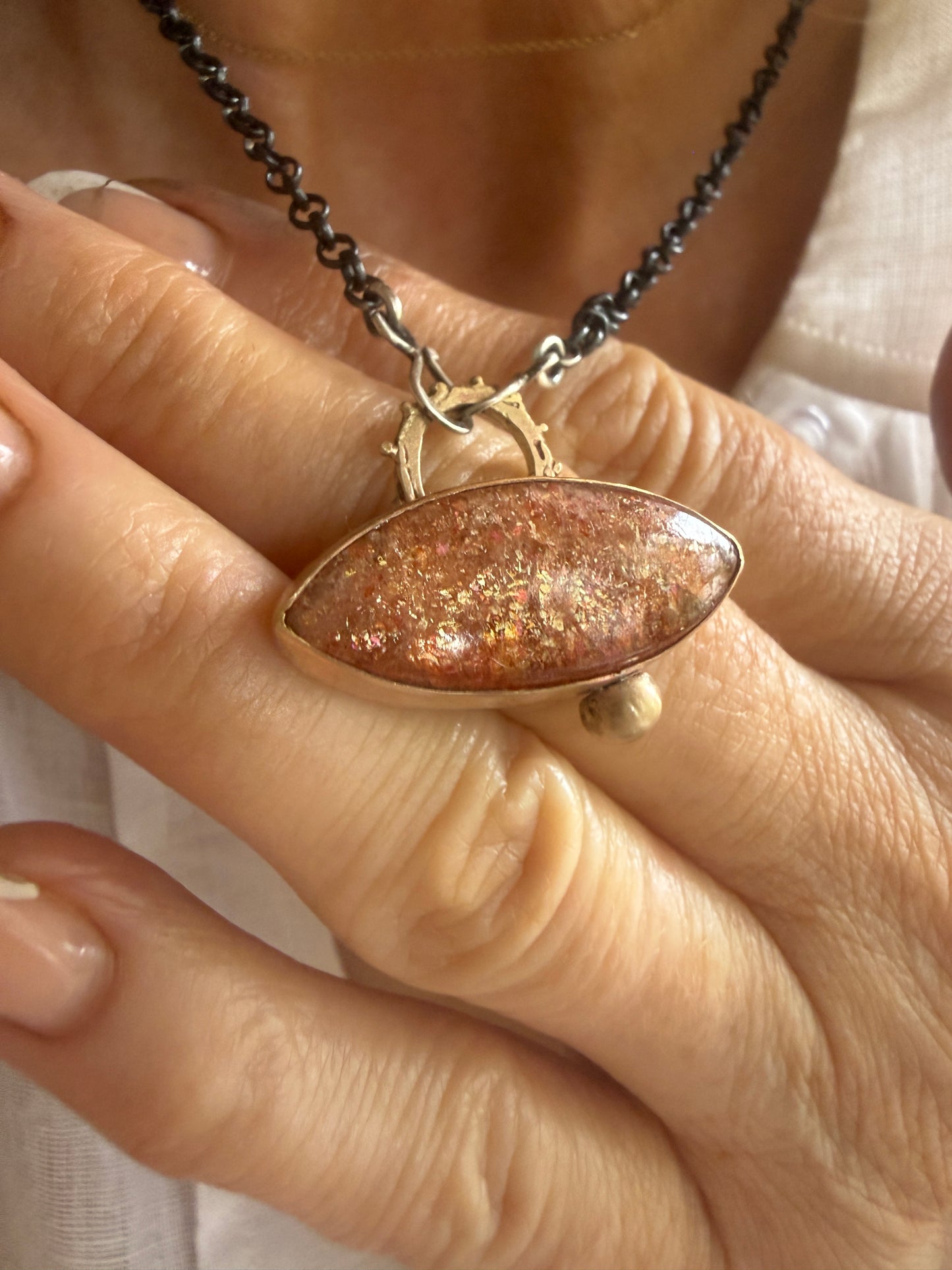 Confetti Sunstone Pendant