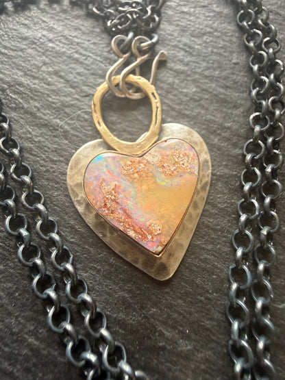 Pastel Boulder Opal Pendant