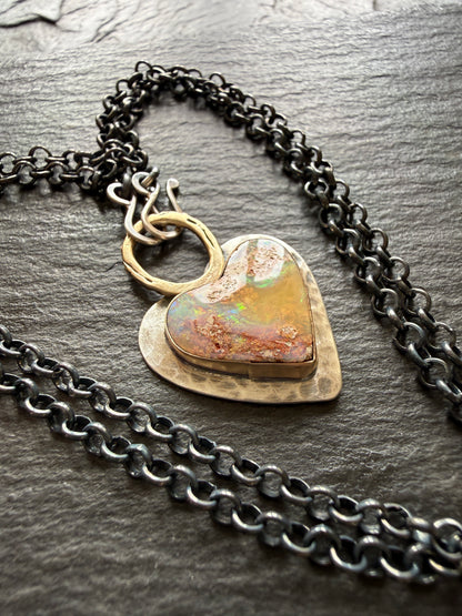 Pastel Boulder Opal Pendant