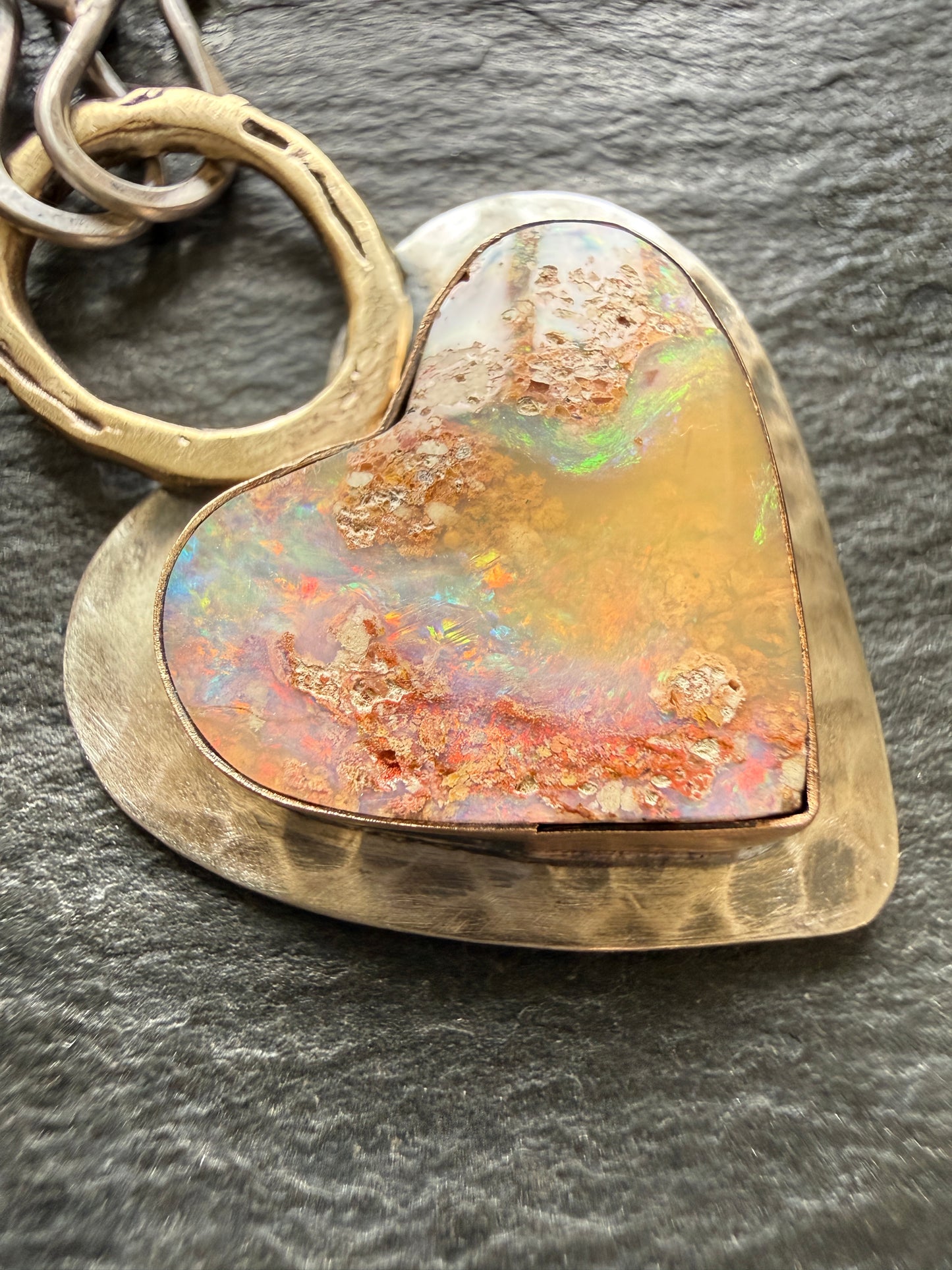 Pastel Boulder Opal Pendant
