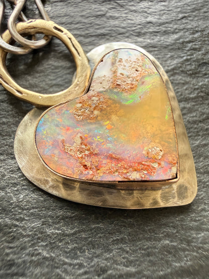 Pastel Boulder Opal Pendant