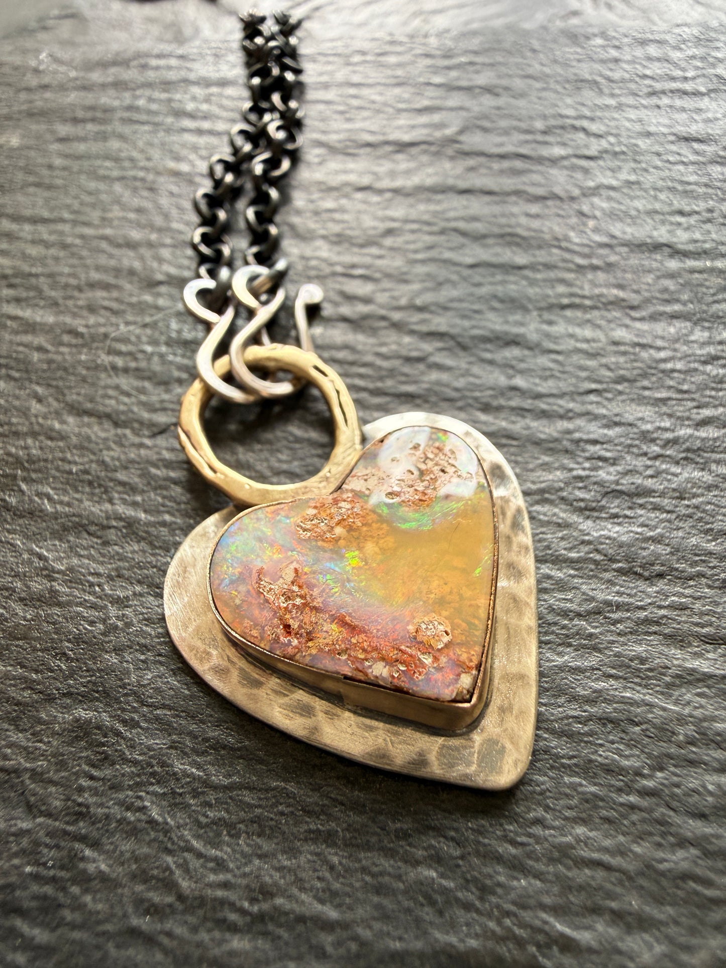 Pastel Boulder Opal Pendant