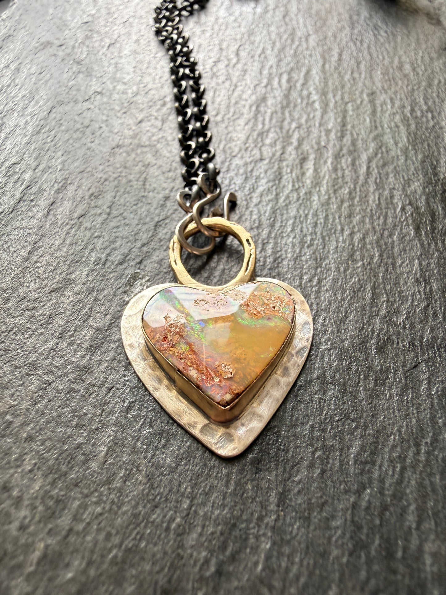 Pastel Boulder Opal Pendant
