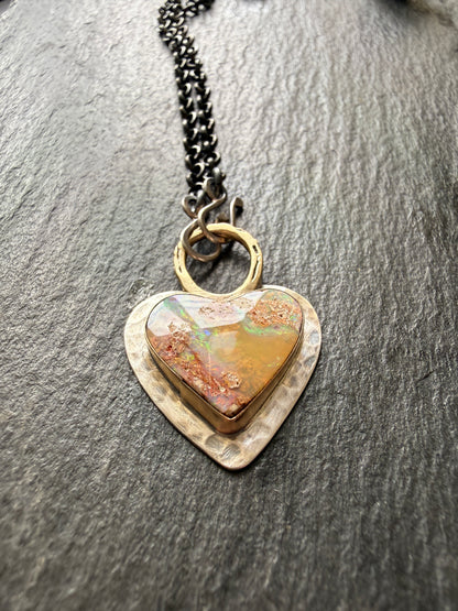 Pastel Boulder Opal Pendant