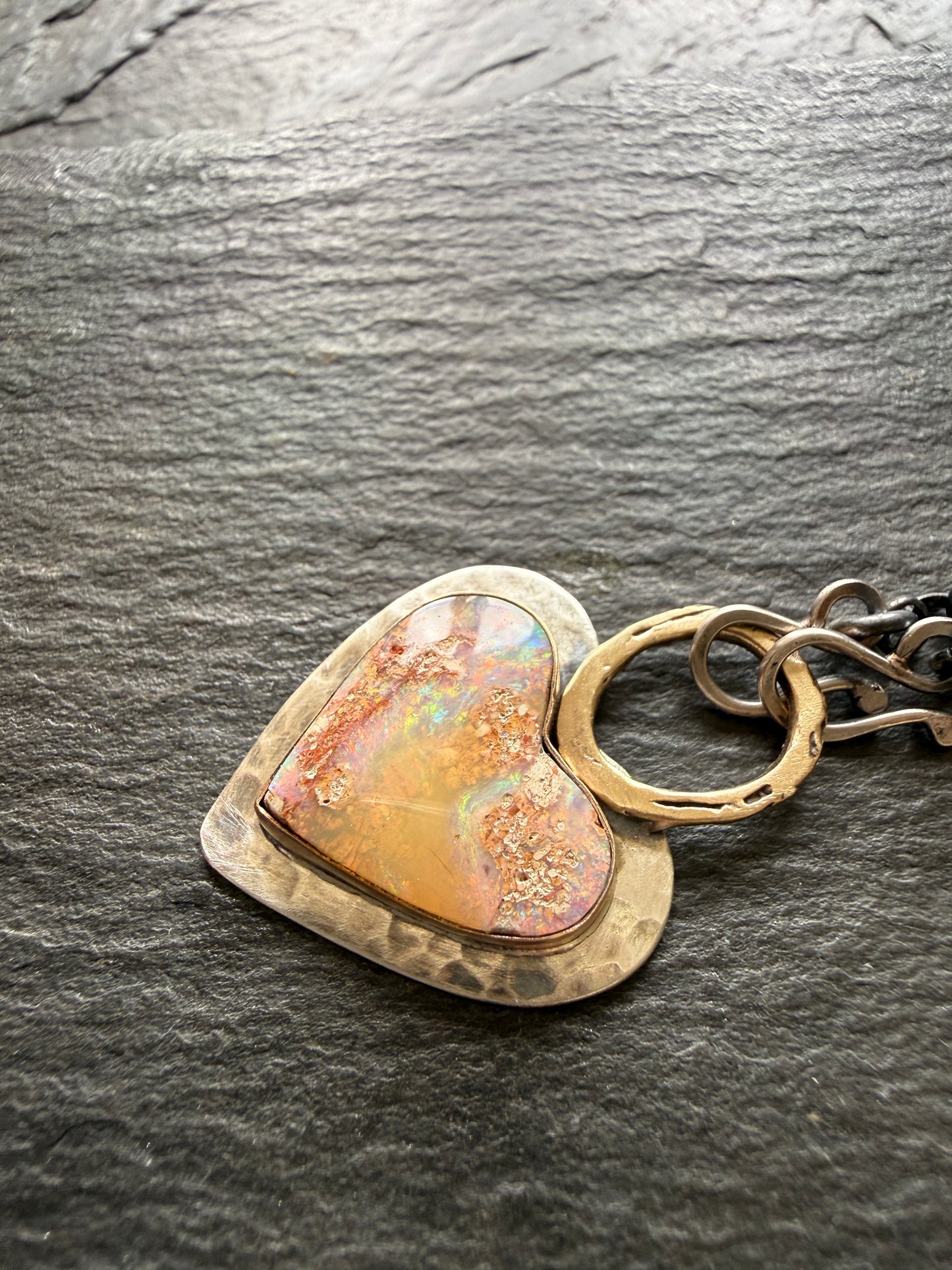Pastel Boulder Opal Pendant