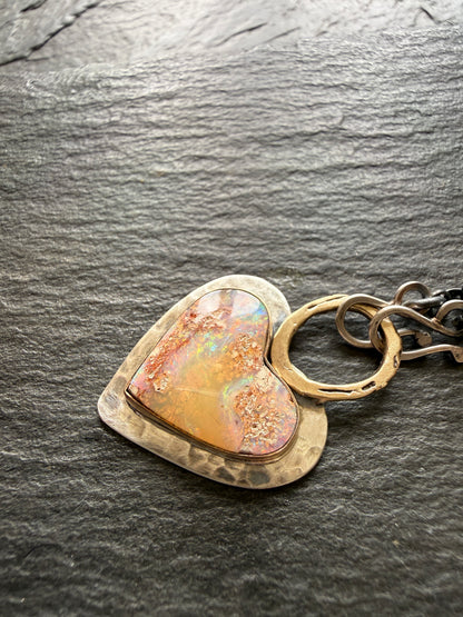Pastel Boulder Opal Pendant