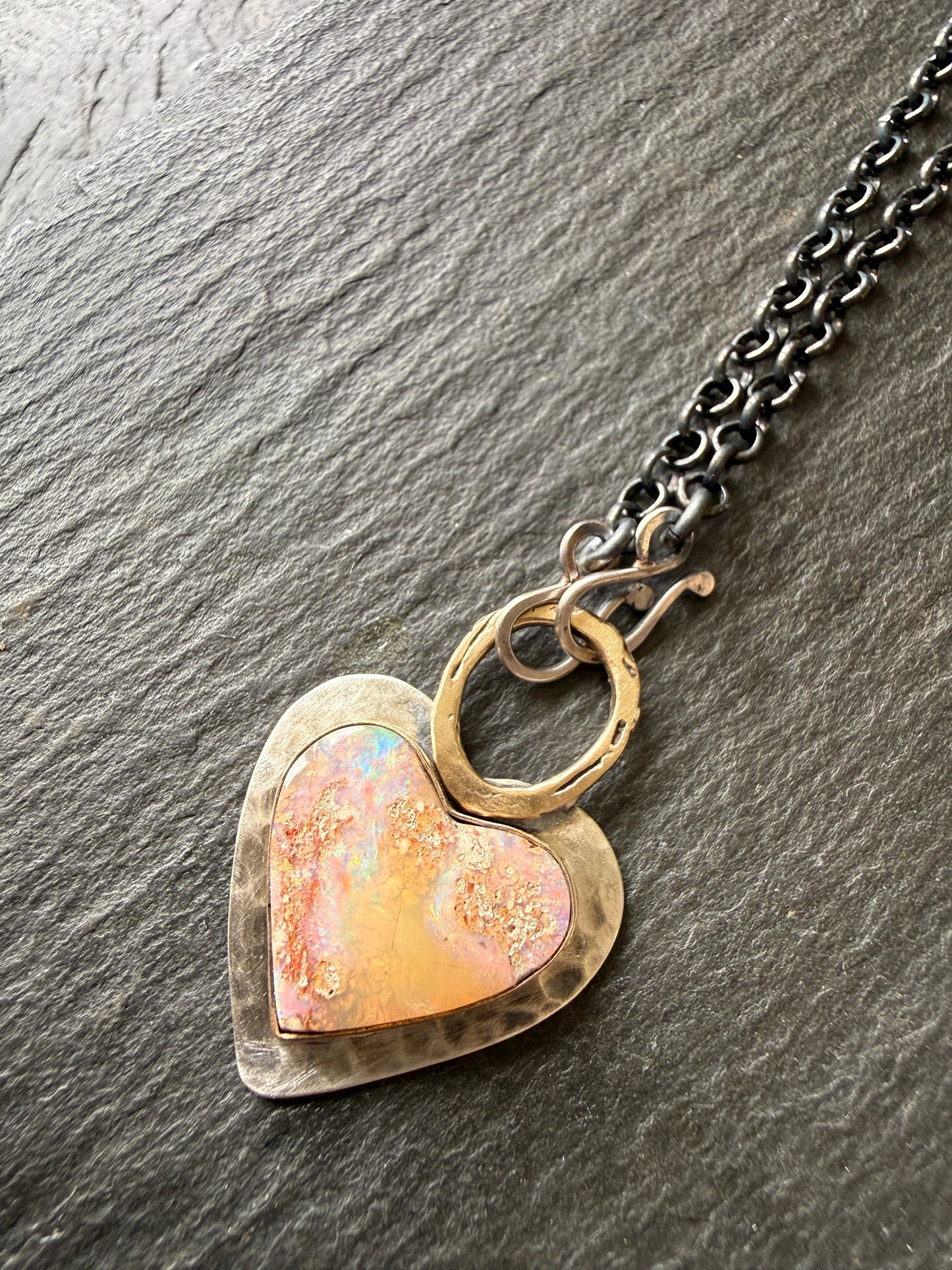 Pastel Boulder Opal Pendant