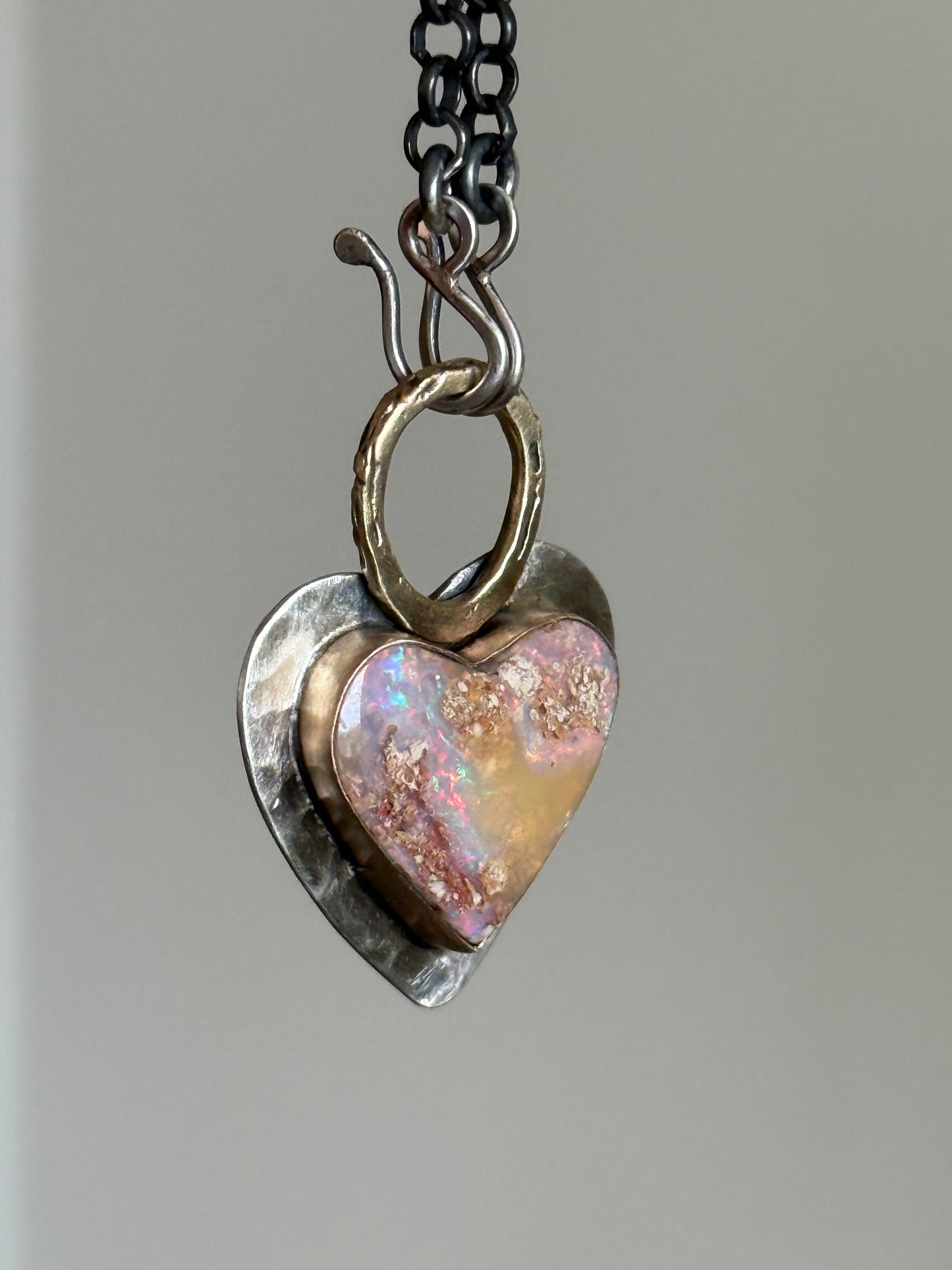 Pastel Boulder Opal Pendant