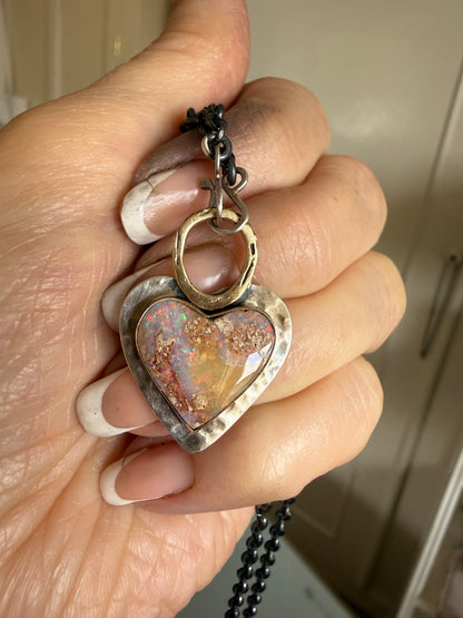 Pastel Boulder Opal Pendant