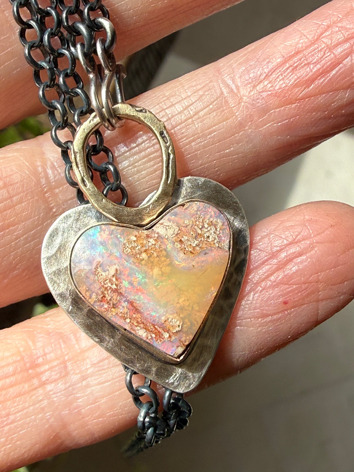 Pastel Boulder Opal Pendant