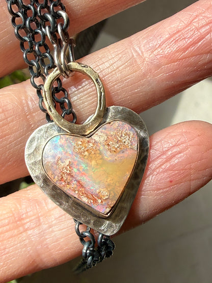 Pastel Boulder Opal Pendant