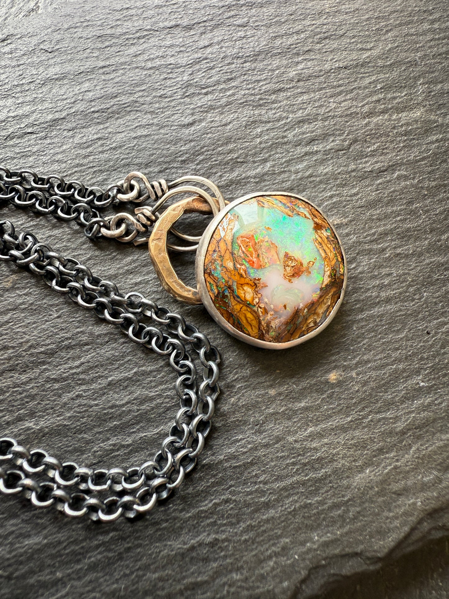 Round Opal Necklace
