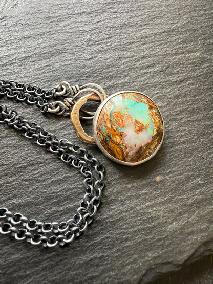 Round Opal Necklace