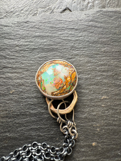Round Opal Necklace